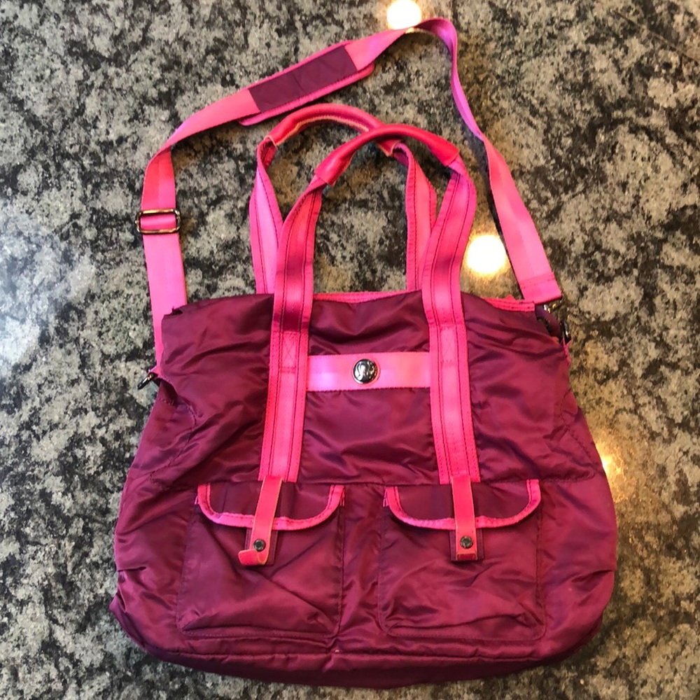 Lululemon - Tote Bag - Multi-pockets- Plumb & Pink